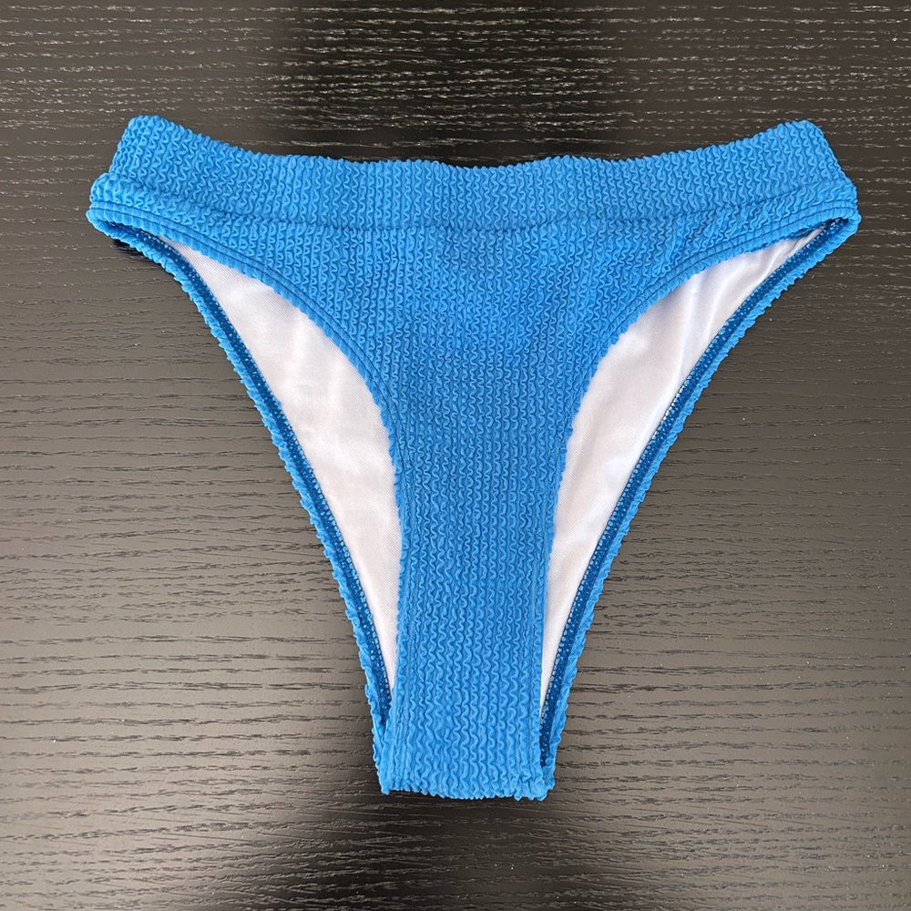 Vibrant Blue Textured Bikini Bottom
